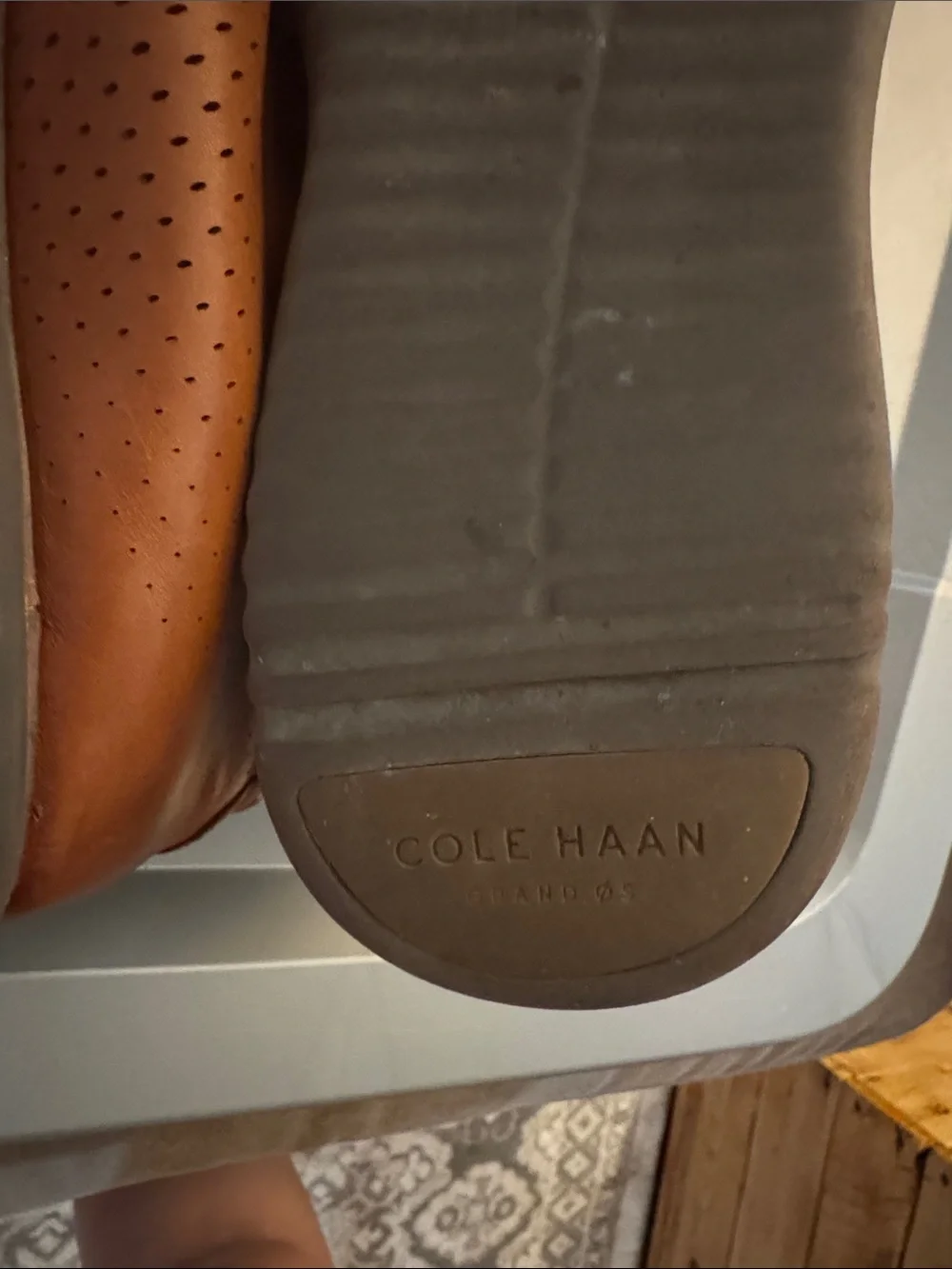 Cole Haan Men's Perforated Leather Lace-Up Oxfords in Tan